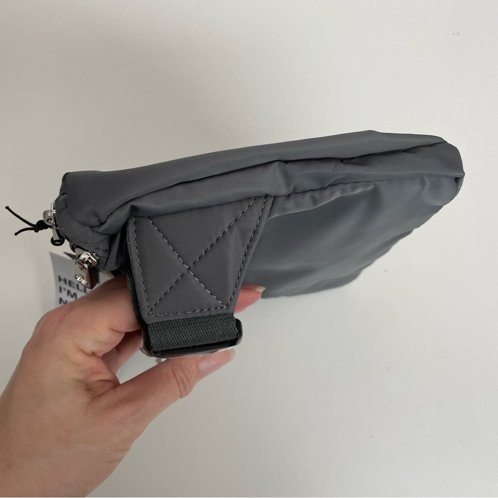 State Bag Lorimer Fanny Pack Belt Bag Zip Pocket Nylon Travel Grey Silver Unisex - Picture 8 of 13